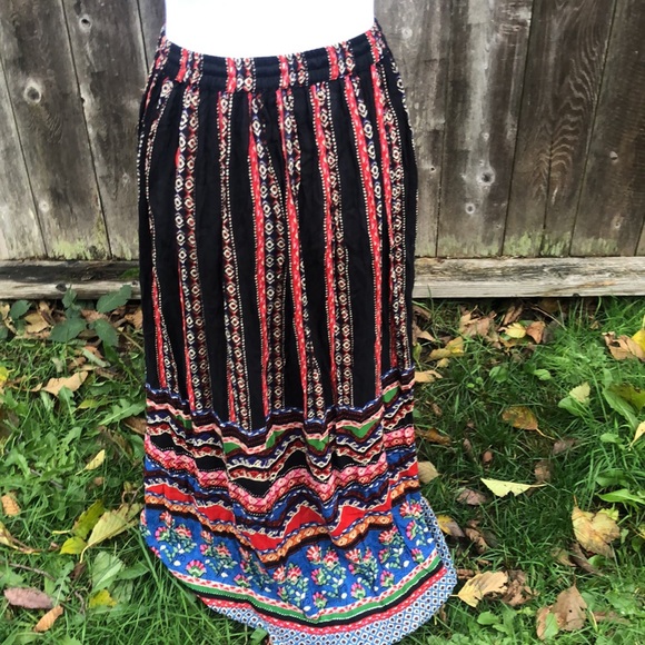 Forever 21 Colorful Boho Maxi Skirt with Drawstring Elastic Waist! Size S/M. - Picture 10 of 10